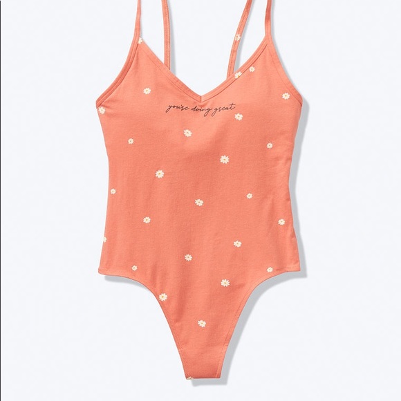 Victoria Secrets Bodysuit Pink Thong Women’s BodySuit Top - Picture 2 of 6